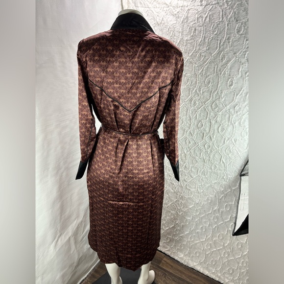 New We are HAH x Free People LegHAHcy Logo Printed Robe, Brown Sugar, Size XS - Picture 7 of 12